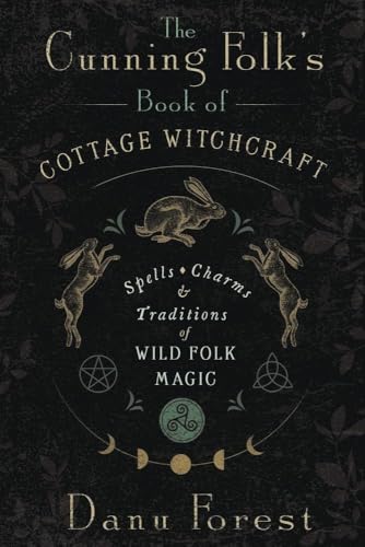 Book cover with title, three rabbits, and mystical symbols on a dark textured background.