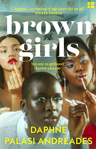 Book cover: "Brown Girls" featuring three young women of color applying makeup.