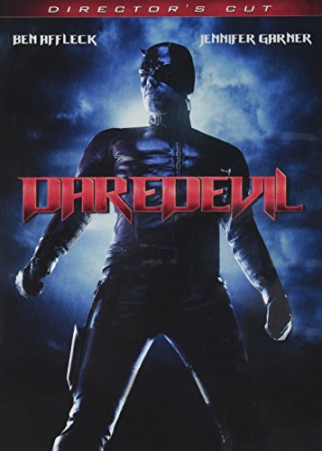 Daredevil movie poster featuring Ben Affleck in costume, eyes covered.