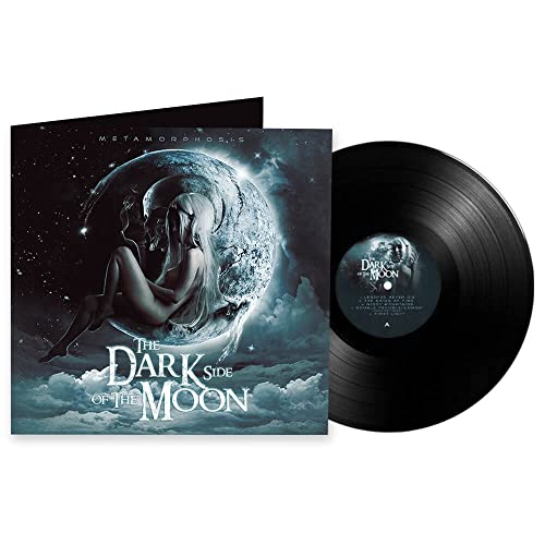 Vinyl record and album cover featuring a woman sitting on a moon in space.
