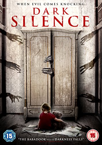 DVD cover for "Dark Silence" featuring a child and shadowy hands.