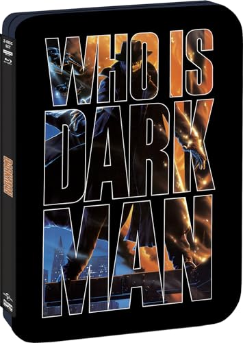 Darkman Blu-ray case featuring a shadowy figure and fiery text.