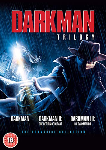 Darkman Trilogy DVD cover featuring a shadowy figure in a hat.