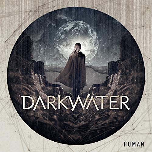 CD cover: Darkwater's "Human" features a figure before a planet.