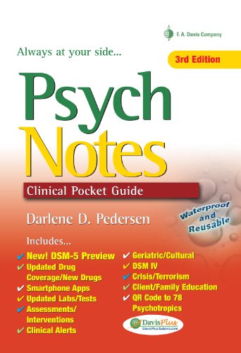 Cover of Psych Notes Clinical Pocket Guide, 3rd Edition, by Darlene D. Pedersen.
