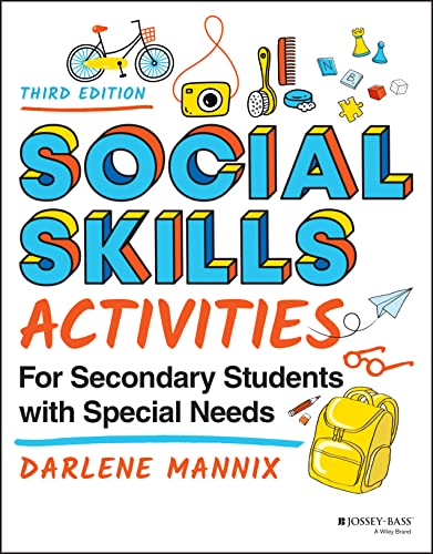 Book cover with colorful title “Social Skills Activities” and illustrated icons.