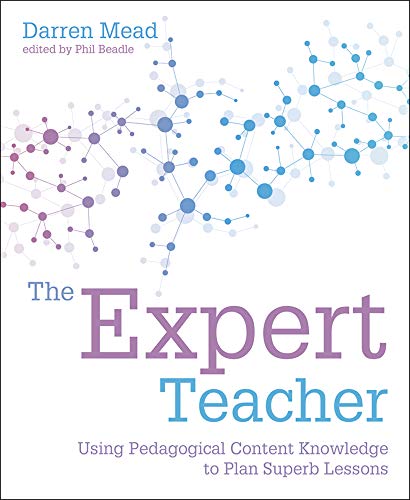 Book cover: "The Expert Teacher" with abstract blue and purple network design.