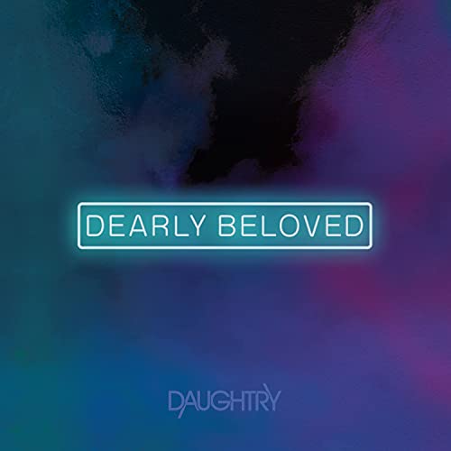 Daughtry’s “Dearly Beloved” album cover with blue and purple watercolor effect.