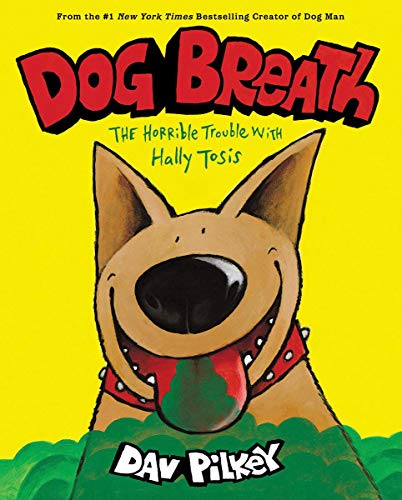 Book cover: cartoon dog with exaggerated features and green slime.