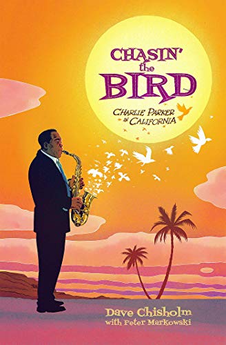 Book cover featuring Charlie Parker playing saxophone against a sunset.