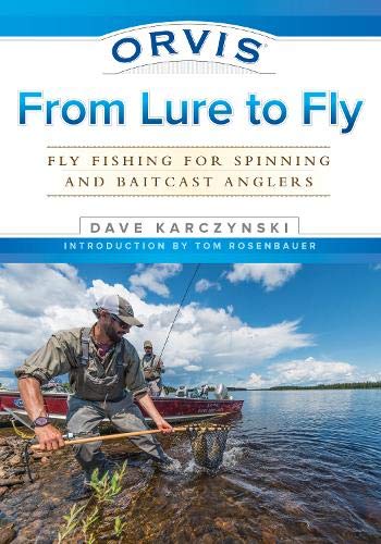 Book cover: fly fishing guide with angler wading in a lake.