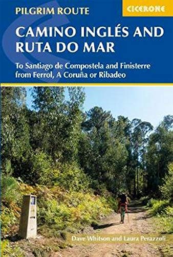 Pilgrim route guidebook cover with a coastal path and lone walker.