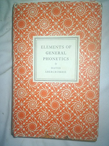 Orange book cover with white text: "Elements of General Phonetics" by David Abercrombie.