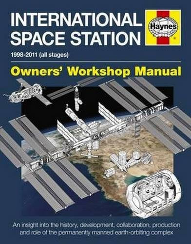 Book cover showing the International Space Station with technical diagrams over an Earth background.