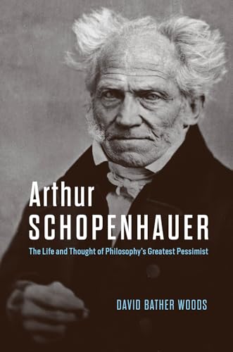 Book cover featuring a portrait of Arthur Schopenhauer with white text on dark background.
