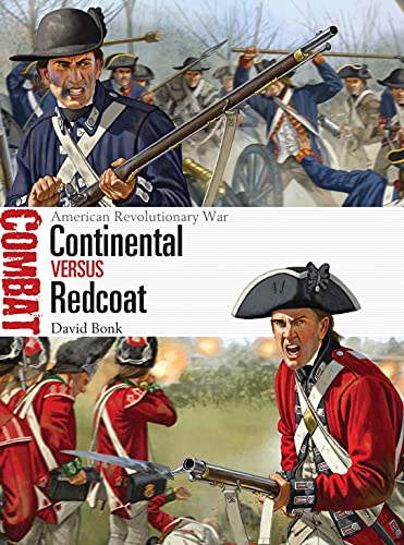 Book cover showing Continental and British soldiers in battle with muskets and period uniforms.