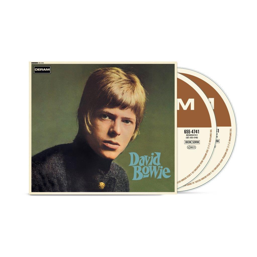 David Bowie album cover, featuring a portrait and tracklist details.