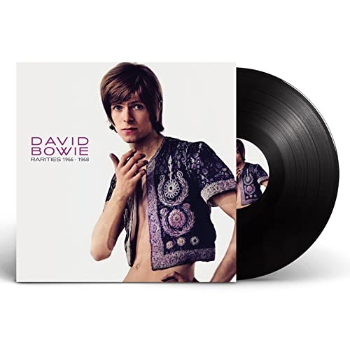 David Bowie âRarities 1966-1968â vinyl record with cover art.