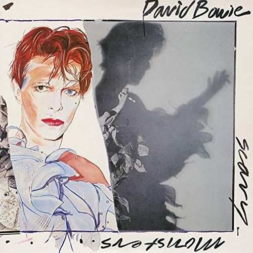 David Bowie’s “Scary Monsters” album cover: portrait and shadowy figure.