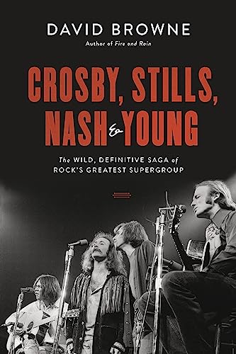 Book cover featuring Crosby, Stills, Nash & Young in concert.