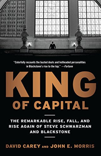 Book cover for King of Capital featuring a man standing before large arched windows.