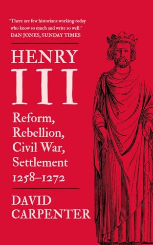 Book cover: portrait of King Henry III on a red background.