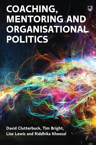 Book cover: "Coaching, Mentoring and Organisational Politics" with abstract colorful design.