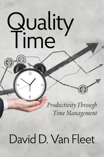 Book cover with alarm clock, hand, and upward trending graph imagery.