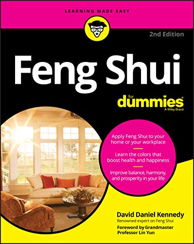 Book cover for "Feng Shui For Dummies," 2nd edition, with a living room image.