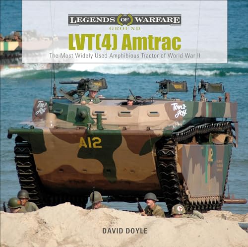 World War II amphibious vehicle, the LVT(4) Amtrac, on a beach.