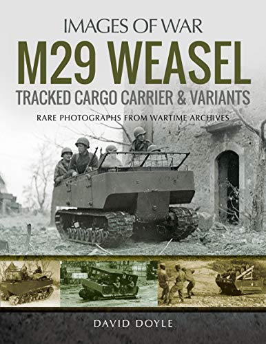 Vintage photograph of soldiers in an M29 Weasel tracked vehicle.