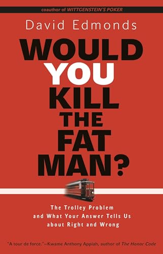 Book cover with red background, bold text, and a small trolley graphic.