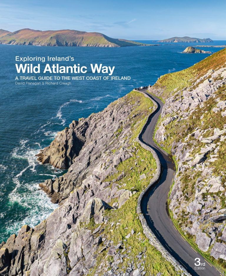 Book cover depicting a winding coastal road along Ireland’s Wild Atlantic Way.