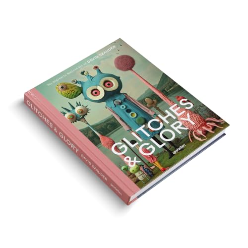 Book cover featuring colorful, surreal digital art by David Szauder.
