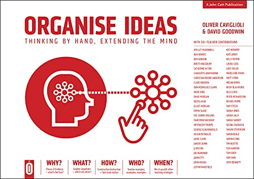 Book cover with red background, a head outline, and hand-drawn diagrams.