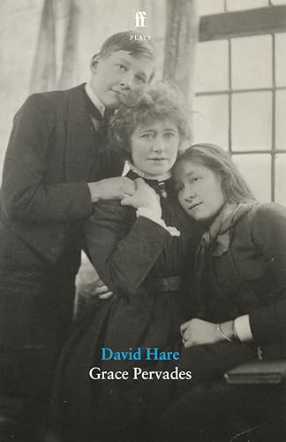 Vintage photo of three people, book cover for "Grace Pervades.