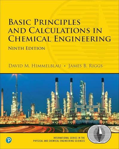 Textbook cover: "Basic Principles and Calculations in Chemical Engineering" with refinery image.
