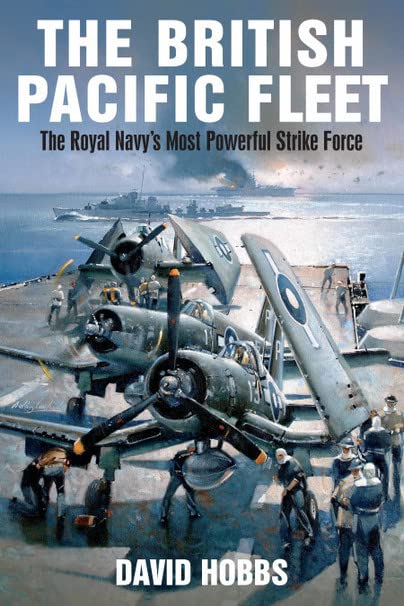 Image of a book cover featuring a Royal Navy aircraft carrier at sea.