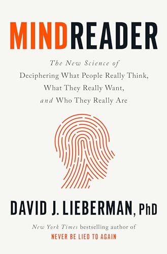 Book cover: "Mindreader" with fingerprint graphic and author David J. Lieberman.