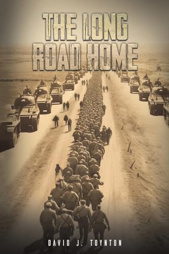 Book cover depicting soldiers and military vehicles on a dusty road.