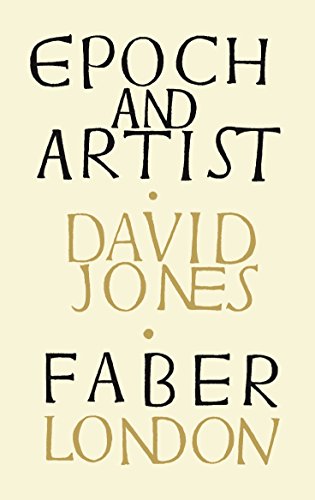 Book cover with dark text reading "Epoch and Artist" by David Jones.