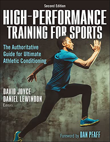 Book cover for High-Performance Training for Sports featuring a runner in motion.