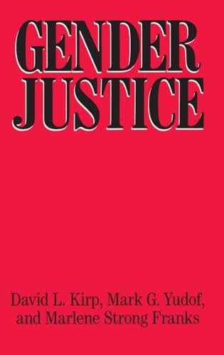 Red book cover with white text reading "GENDER JUSTICE" and author names.