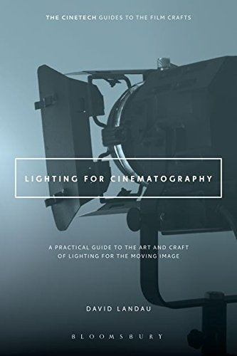 Book cover: “Lighting for Cinematography” with a studio light image.