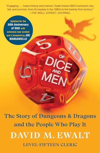 Book cover featuring a large red twenty-sided die and title "Of Dice and Men".