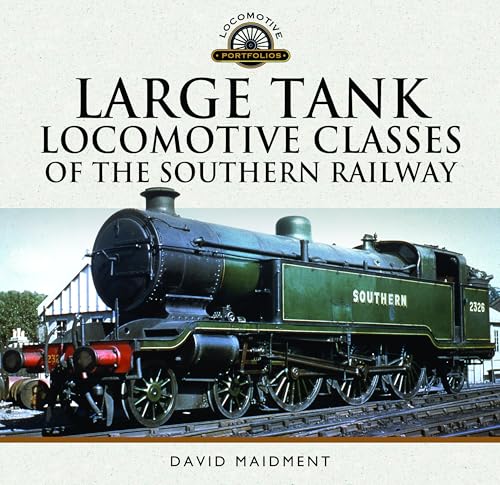 Book cover featuring a green steam tank locomotive, side view.