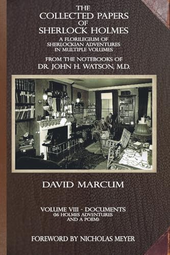 Book cover: "The Collected Papers of Sherlock Holmes - Volume 8" with a vintage room scene.