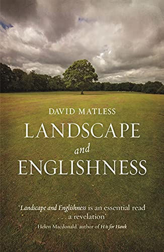 Book cover: green field under cloudy sky, title "Landscape and Englishness".