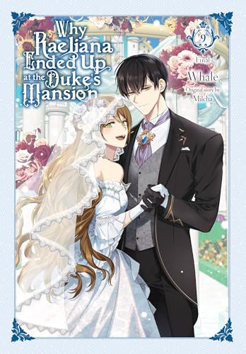Manga cover: couple in wedding attire, ornate background, volume 9.