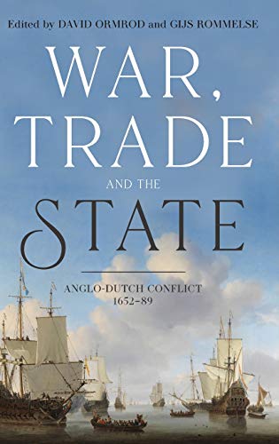 Book cover: "War, Trade and the State" with historical naval painting.